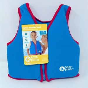 Sand Dollar Blue & Red Swim Trainer Vest Toddler Size 2-4 Years Old